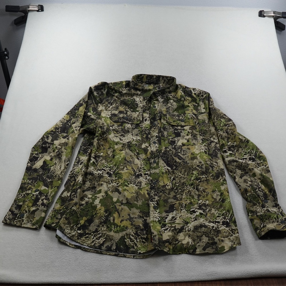 Eberlestock Owyhee Field Shirt Mens Large Camo Long Sleeve Snap Vented Outdoor
